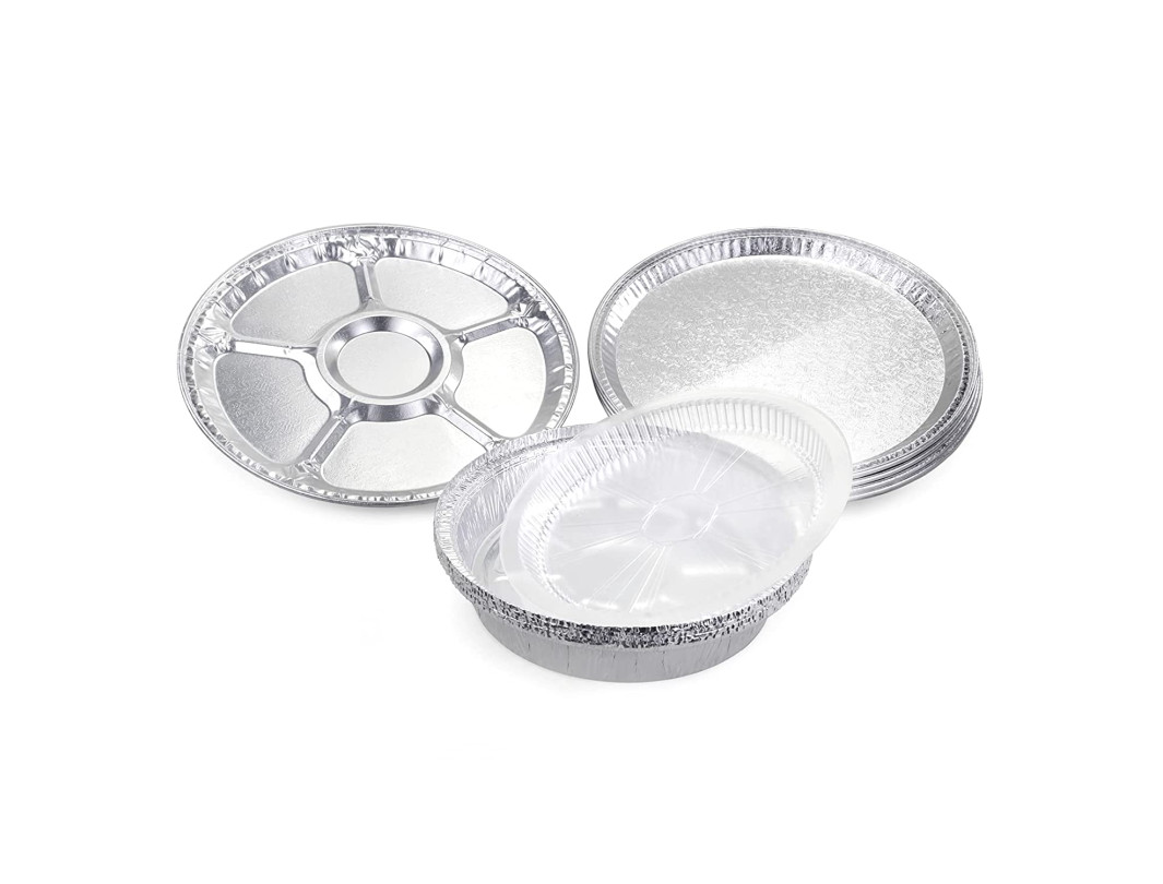 Aluminum Catering Set with Lazy Suzan Trays, Flat Trays and  Pans with Lids for Baking, Catering, Party Servings, Food Showcase